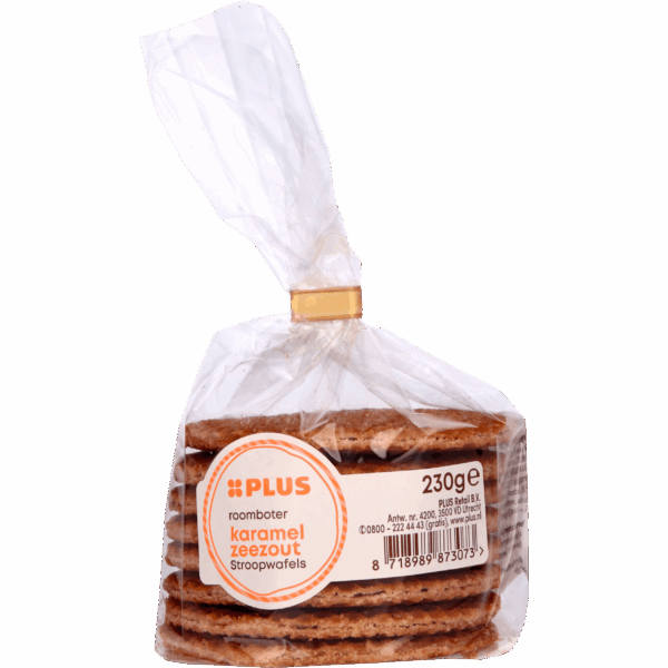 PLUS Stroopwafels karamel zeezout - PLUS