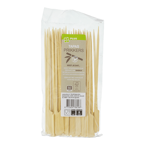 PLUS Tapasprikkers Bamboe FSC 180mm - PLUS