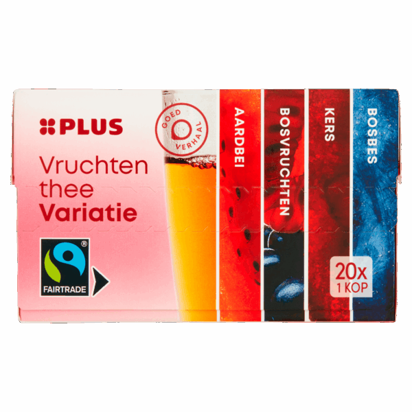 PLUS Thee Fruitvariatie Rood Fairtrade - PLUS