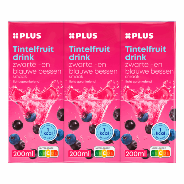 PLUS Tintelfruit zwarte en blauwe bes 6p - PLUS