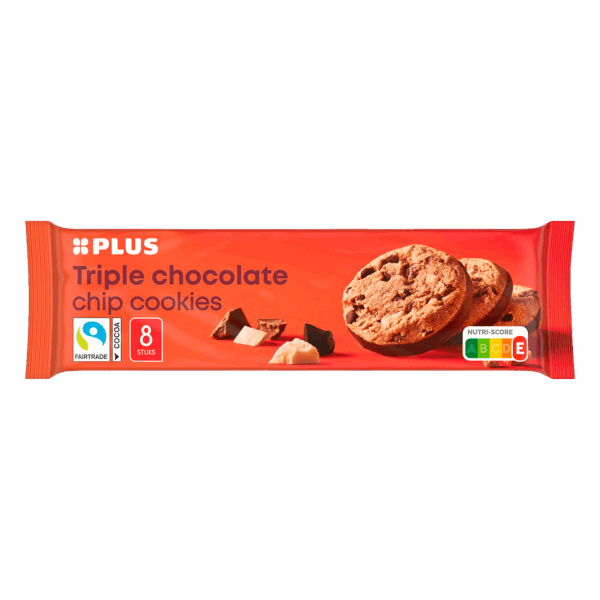 PLUS Triple Chocolate Chip Cookies - PLUS