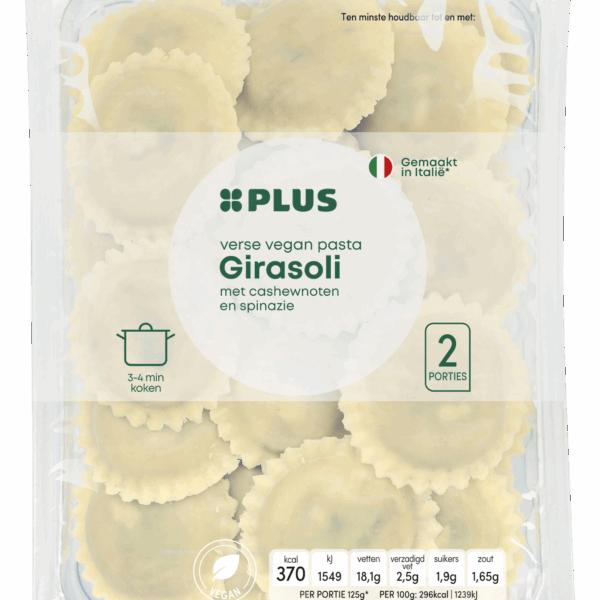 PLUS Verse vegan pasta gevuld cashewnoot - PLUS