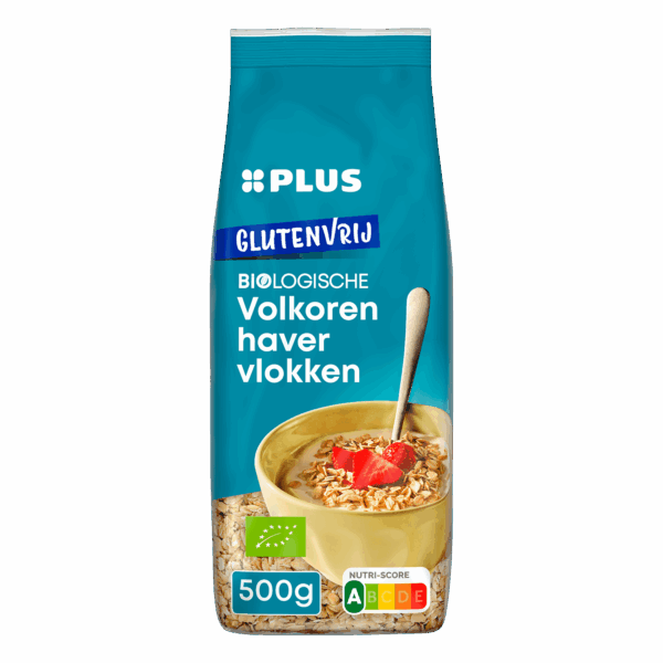 PLUS Volkoren havervlokken bio glutenvrij - PLUS