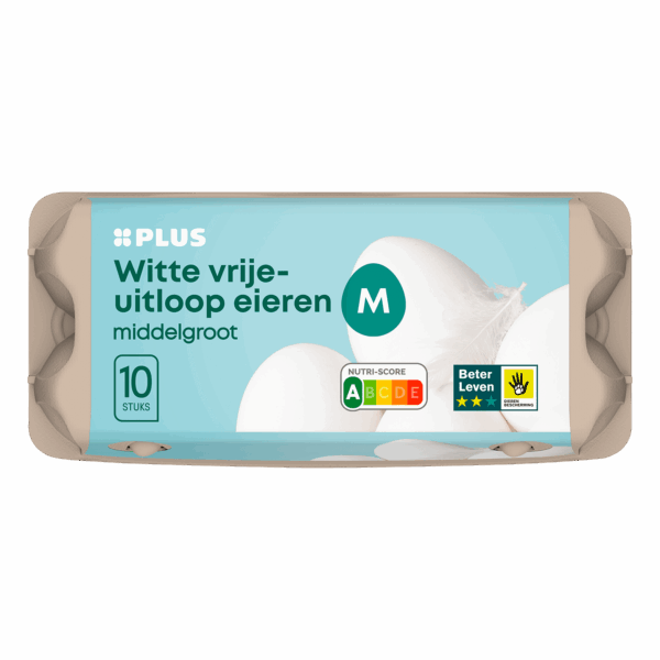 PLUS Vrije uitloop eieren wit Middelgroot - PLUS