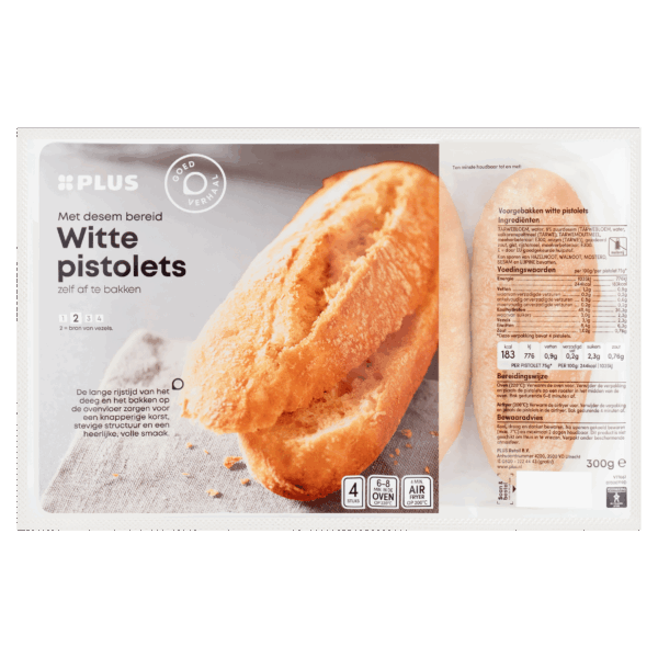 PLUS Witte pistolets met desem bereid - PLUS