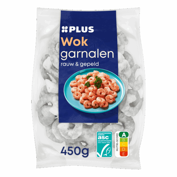 PLUS Wokgarnalen rauw & gepeld - PLUS