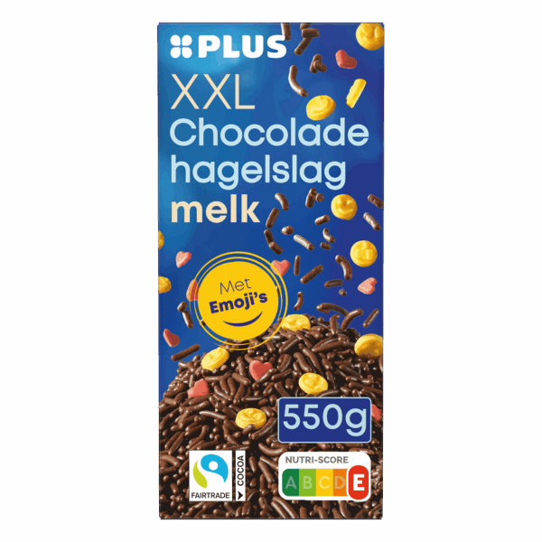 PLUS XXL Hagelslag melk met Emoji's - PLUS