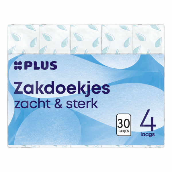 PLUS Zakdoekjes 4-laags 30x10 stuks - PLUS