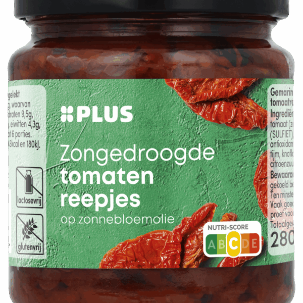 PLUS Zongedroogde Tomatenreepjes op Olie - PLUS