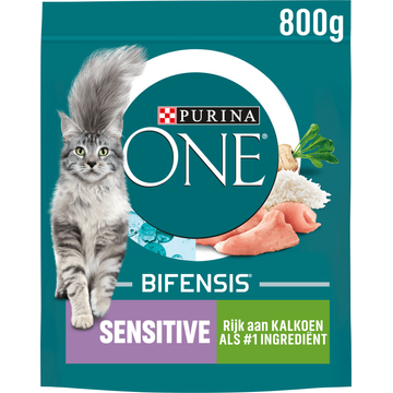 PURINA® ONE Sensitive Rijk aan Kalkoen kattenvoer - JUMBO