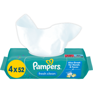 Pampers Fresh Clean Babydoekjes x208 - JUMBO