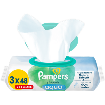 Pampers Harmonie Aqua Babydoekjes x 144 - JUMBO