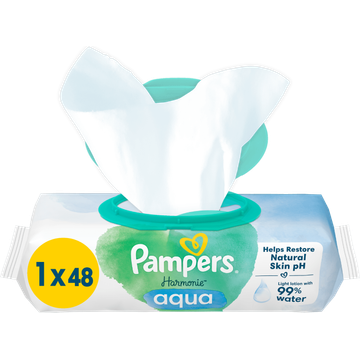 Pampers Harmonie Aqua Babydoekjes x 48 - JUMBO