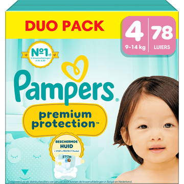 Pampers Premium Protection Maat 4 - JUMBO