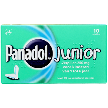 Panadol Junior zetpillen 250 mg