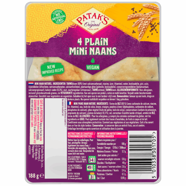 Patak's Mini naan naturel - PLUS