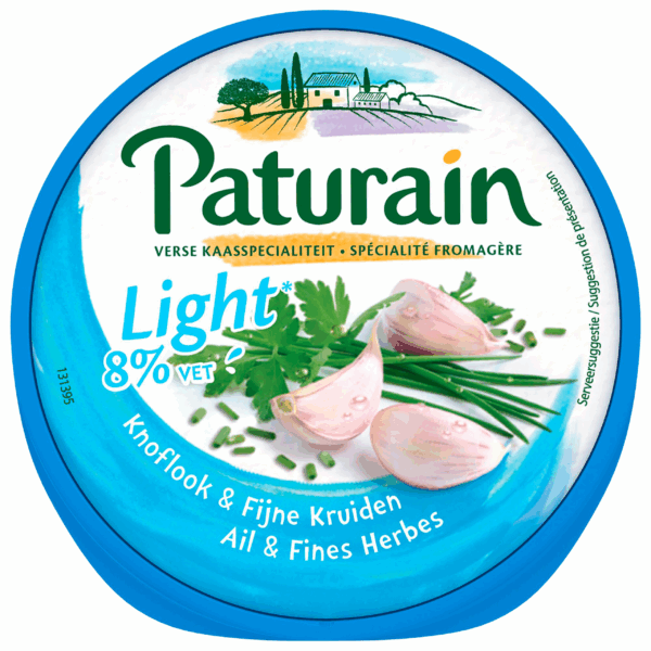 Paturain Roomkaas Knoflook Fijne Kruiden Light - PLUS