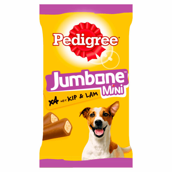 Pedigree Jumbone Mini Kip & Lam Hondensnack - PLUS