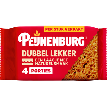 Peijnenburg ontbijtkoek dubbel lekker 4-pack - JUMBO