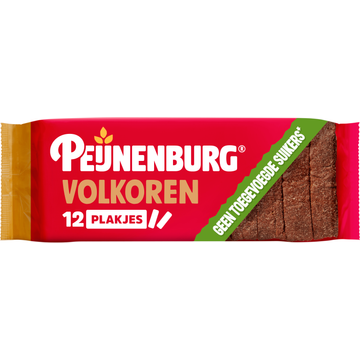 Peijnenburg ontbijtkoek volkoren zonder toegevoegde suikers gesneden 12 plakjes - JUMBO