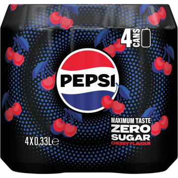 Pepsi Zero Sugar Cherry Flavour 4 x 0