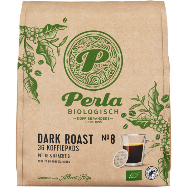 Perla Biologisch Dark Roast Koffiepads - Albert Heijn