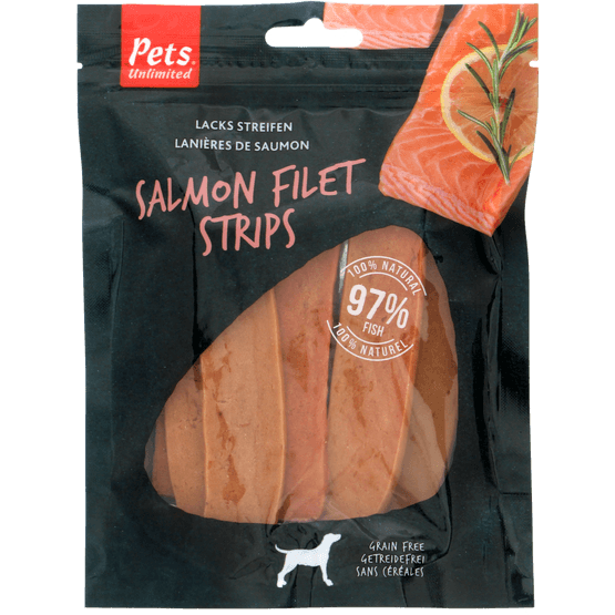 Pets Hondensnacks salmon filet strips - Dirk