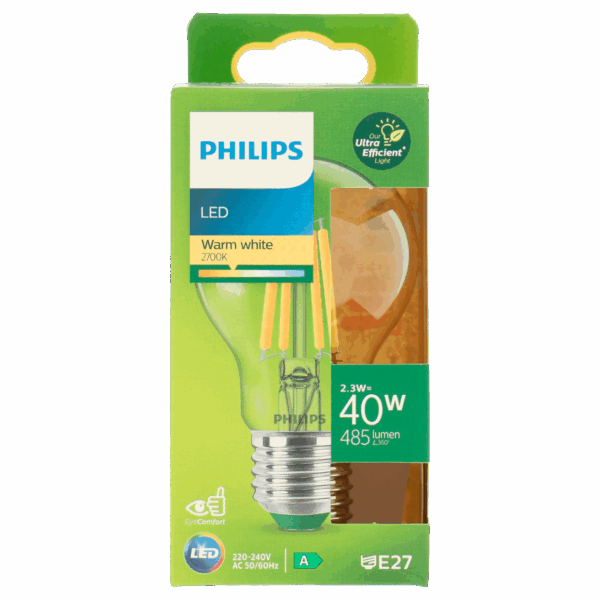 Philips LED Bulb 40W E27 2700K CL UE - PLUS