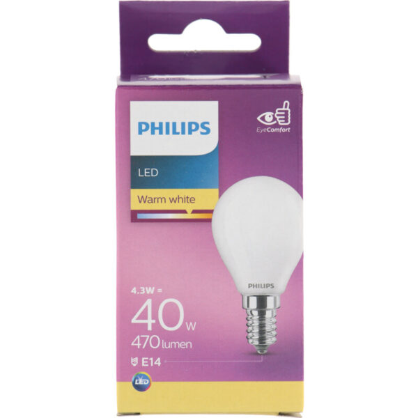 Philips LED Fil kogel Mat E14 40W - Albert Heijn