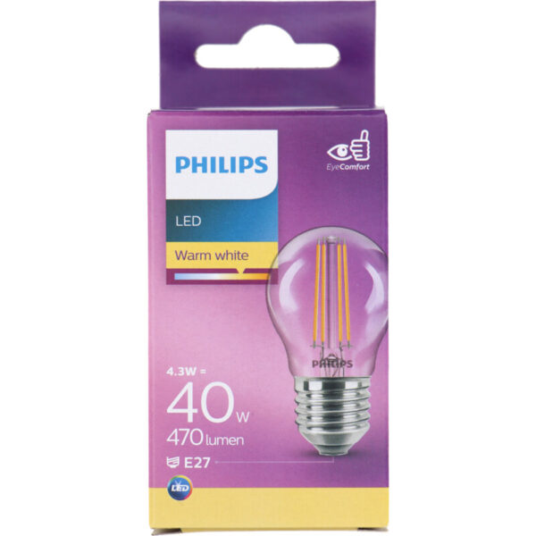 Philips LED Filament Kogelhelder E27 40W - Albert Heijn