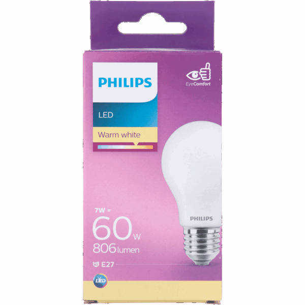 Philips LED bulb 60W E27 - PLUS