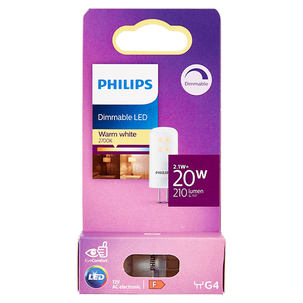 Philips LED capsule 20W G4 WW 12V Dim SRT6 - PLUS