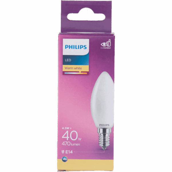 Philips LED kaars 40W E14 - PLUS