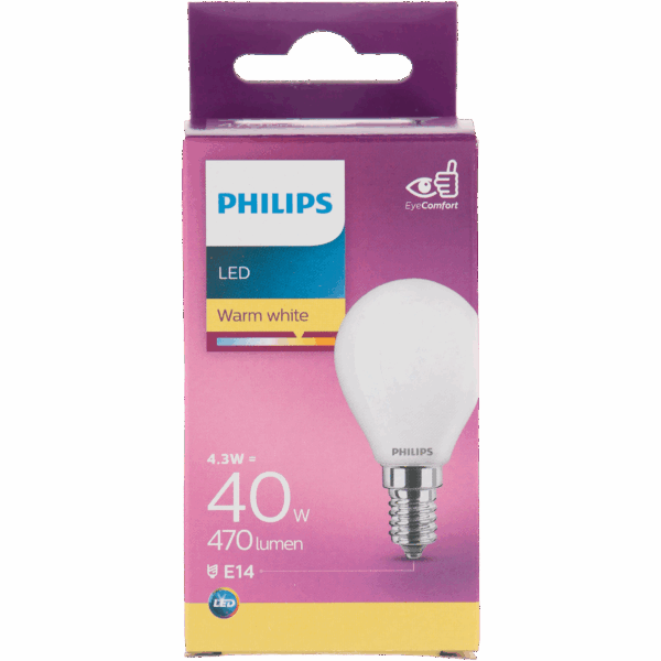 Philips LED kogel 40W E14 - PLUS