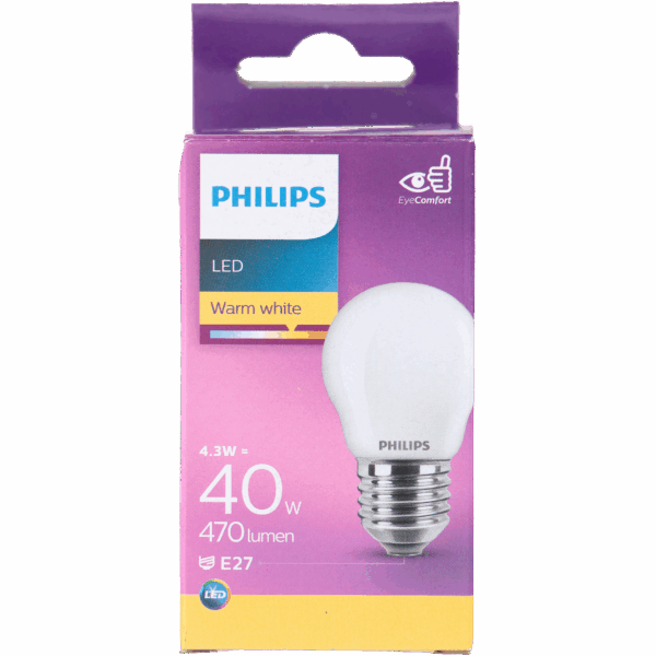 Philips LED kogel 40W E27 - PLUS