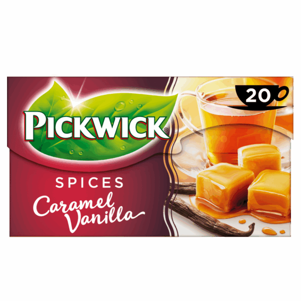 Pickwick Spices caramel vanilla zwarte thee - PLUS