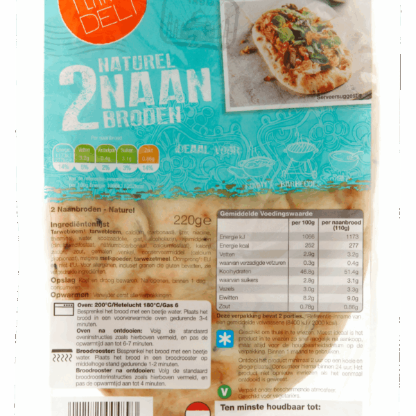 Planet Deli Naanbrood naturel - PLUS