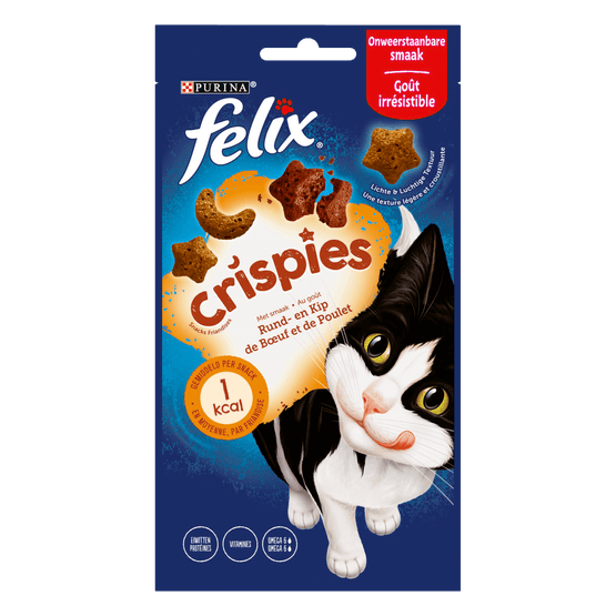 Purina One Kattensnacks Crispies Rund en Kip - Dirk