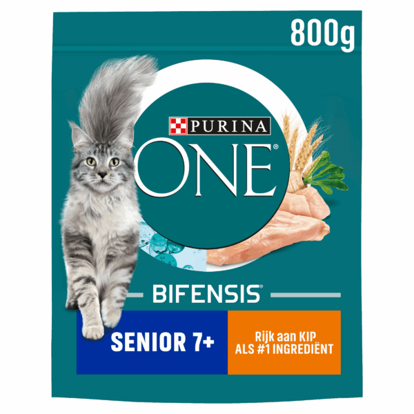Purina One Senior 7+ kattenvoer rijk aan kip - PLUS