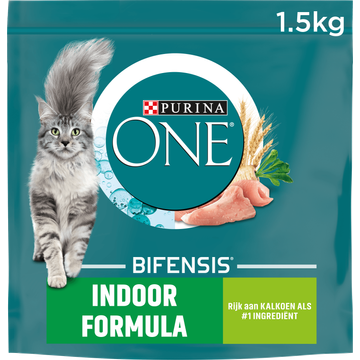 Purina® ONE Indoor Formula Rijk aan Kalkoen kattenvoer - JUMBO