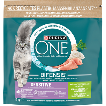 Purina® ONE Sensitive Rijk aan Kalkoen kattenvoer - JUMBO