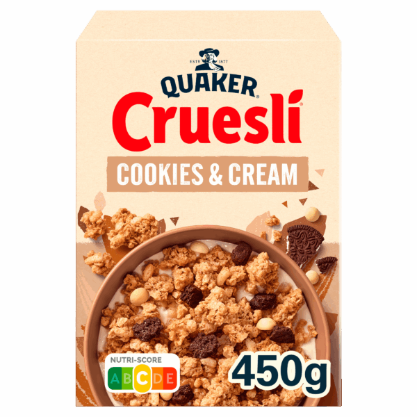 Quaker Cruesli Cookies & Cream - PLUS