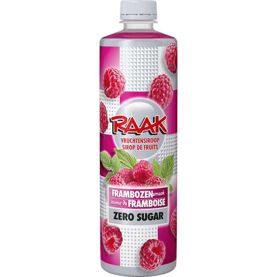 Raak Limonadesiroop framboos zero - Dirk
