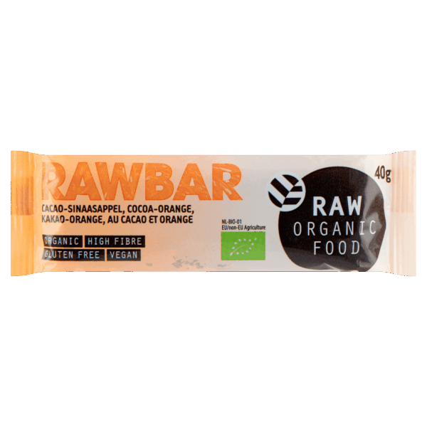 Raw Organic Food Bar cacao-orange - PLUS