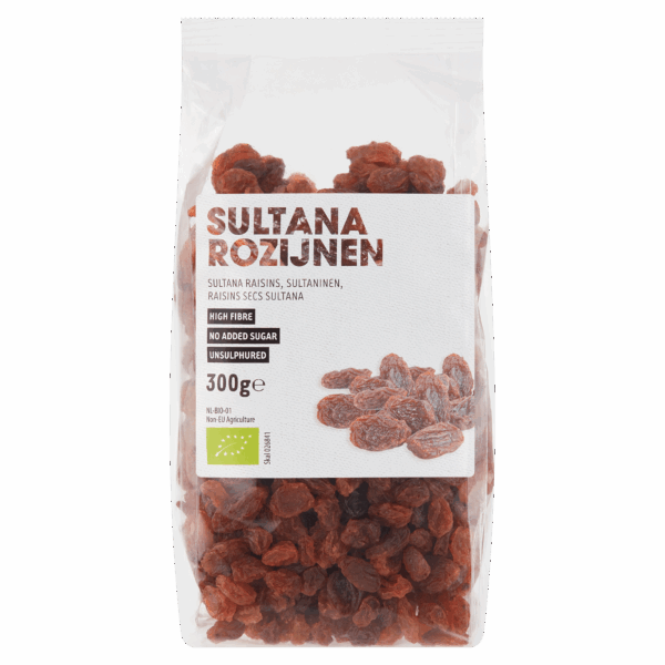 Raw Organic Food Sultanarozijnen biologisch - PLUS