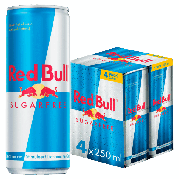 Red Bull Energy drink suikervrij 4-pack - PLUS