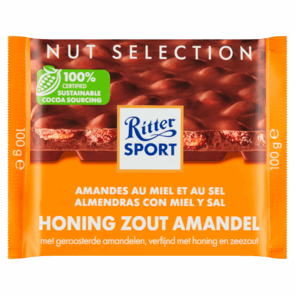 Ritter Sport Chocoladetablet Honing Amandel Zout - PLUS