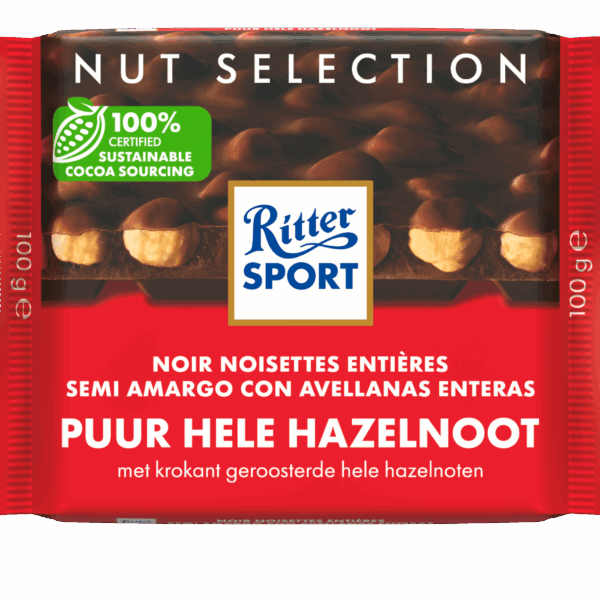 Ritter Sport Chocoladetablet Puur hazelnoot - PLUS