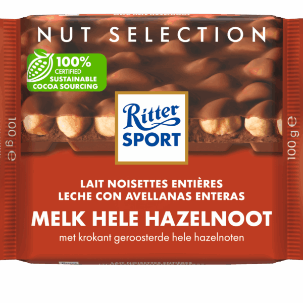 Ritter Sport Chocoladetablet hele hazelnoot - PLUS