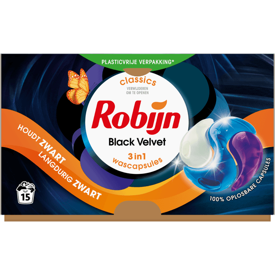 Robijn Vloeibaar wasmiddel 3 in 1 caps Black velvet - Dirk